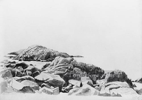 ニューイングランド海岸の風景 ルミニズム ウィリアム・スタンリー・ハゼルタイン油絵